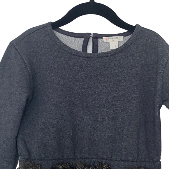 CREWCUTS Girl’s Gray/Gold Mixed Media Sparkly Tulle Skirt Dress Size: 6 - Picture 4 of 7